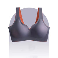 No Steel Ring Breasted Thin Section Gathered Side Breasts Sports Sleep Vest Bra Women