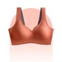 No Steel Ring Breasted Thin Section Gathered Side Breasts Sports Sleep Vest Bra Women