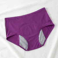 Large Size Breathable Front And Rear Leak-Proof Mid-High Waist Underwear