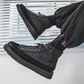 Spring Martin Boots, Men's Breathable Canvas Ankle Boots
