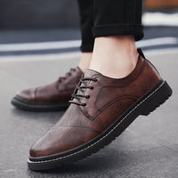 New Martin Shoes Korean Version Of The Trend Of Casual Small Leather Shoes Men'S Breathable Business Leather Shoes Youth All-Match Trendy Shoes