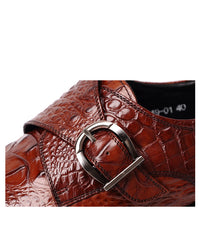 Men's Leather Shoes Buckle Shoes