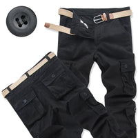 Multi-Pocket Loose High Waist Pants Plus Size