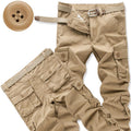 Multi-Pocket Loose High Waist Pants Plus Size