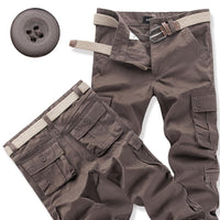Multi-Pocket Loose High Waist Pants Plus Size