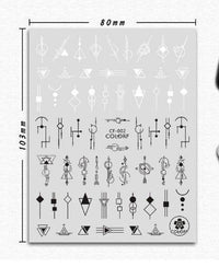 Japanese Three-dimensional 5D Embossed Nail Stickers