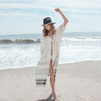 NNew Crochet Knitted White Beach Pareo Dress Long Tunic Pareos Woman Cover Ups Robe De To Cover Up Plage Coats