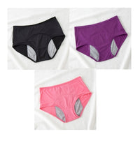 Large Size Breathable Front And Rear Leak-Proof Mid-High Waist Underwear