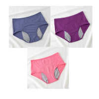 Large Size Breathable Front And Rear Leak-Proof Mid-High Waist Underwear