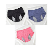 Large Size Breathable Front And Rear Leak-Proof Mid-High Waist Underwear