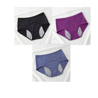 Large Size Breathable Front And Rear Leak-Proof Mid-High Waist Underwear