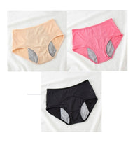 Large Size Breathable Front And Rear Leak-Proof Mid-High Waist Underwear