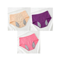 Large Size Breathable Front And Rear Leak-Proof Mid-High Waist Underwear