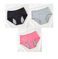 Large Size Breathable Front And Rear Leak-Proof Mid-High Waist Underwear