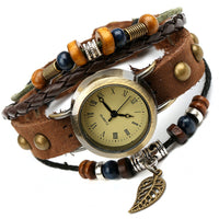 Leather Vintage Cowhide Bracelet Watch