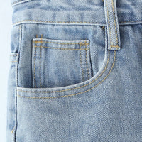 Double Waist Cut-out Raw Edge Thin Casual Shorts