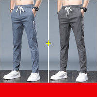 Ice Silk Men's Thin Loose And Breathable Straight Casual Pants