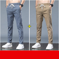 Ice Silk Men's Thin Loose And Breathable Straight Casual Pants