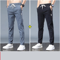 Ice Silk Men's Thin Loose And Breathable Straight Casual Pants