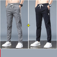 Ice Silk Men's Thin Loose And Breathable Straight Casual Pants