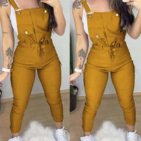 Pocket Threen-Dimensional Sling Jumpsuit