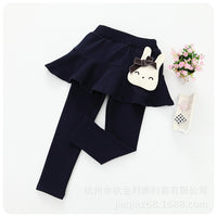 Girls Autumn And Winter Dress Skirt Pants Fake Two Plus Velvet Thickened Leggings