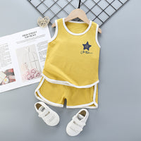 Sports Pure Cotton Girls Casual Fashion Suit Korean Children's Clothing
