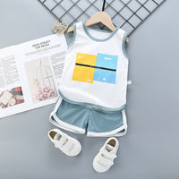Sports Pure Cotton Girls Casual Fashion Suit Korean Children's Clothing