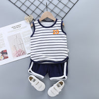 Sports Pure Cotton Girls Casual Fashion Suit Korean Children's Clothing