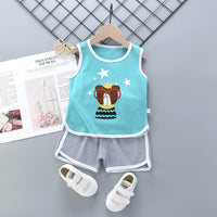 Sports Pure Cotton Girls Casual Fashion Suit Korean Children's Clothing