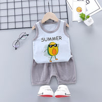 Sports Pure Cotton Girls Casual Fashion Suit Korean Children's Clothing