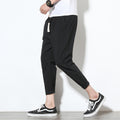 Thin Men'S Casual Nine-Point Pants Solid Color Plus Size Sweatpants Korean Version Of Harem Pants Trend