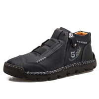 Leather Shoes New Casual Single Shoes Low Cut Round Toe Fashion Trend British Style