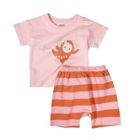 Western Style Baby Cotton Short-sleeved T-shirt Shorts Loose Suit For Men And Women
