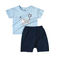 Western Style Baby Cotton Short-sleeved T-shirt Shorts Loose Suit For Men And Women