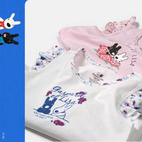 Presale Casper And Lisa Girl Girl Baby Baby Summer Set Cotton Short Sleeve Pants Two Piece Set