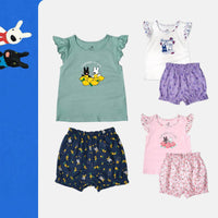 Presale Casper And Lisa Girl Girl Baby Baby Summer Set Cotton Short Sleeve Pants Two Piece Set