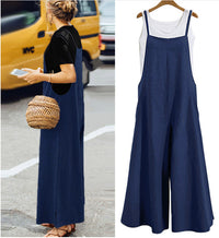 Loose One-Piece Wide-Leg Pants Casual Jumpsuit