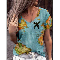 Women's Top Summer Print Pattern Short Sleeved