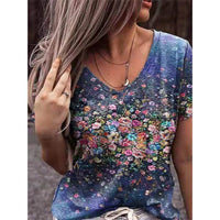 Women's Top Summer Print Pattern Short Sleeved