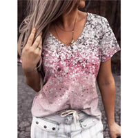 Women's Top Summer Print Pattern Short Sleeved