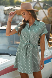 Spring And Summer Short Skirt Cotton Polka Dot Sydney Mid Waist Jumpsuit Women