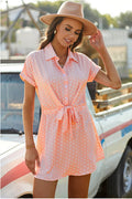 Spring And Summer Short Skirt Cotton Polka Dot Sydney Mid Waist Jumpsuit Women