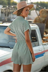 Spring And Summer Short Skirt Cotton Polka Dot Sydney Mid Waist Jumpsuit Women
