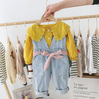 Girls' Bib Suit Spring And Autumn Western Style Korean Version