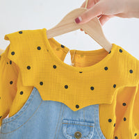 Girls' Bib Suit Spring And Autumn Western Style Korean Version