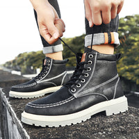 All-match British Style Desert Tooling Leather Boots