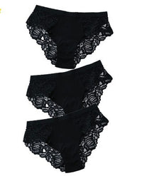 3-Piece Set Of Cotton Lace Ladies Underwear