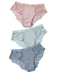 3-Piece Set Of Cotton Lace Ladies Underwear