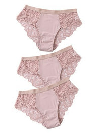 3-Piece Set Of Cotton Lace Ladies Underwear
